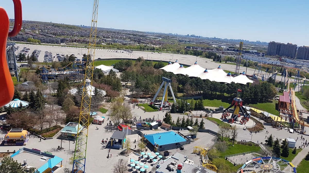 Vaughan Canada Amusement Park Aerial View Wallpaper