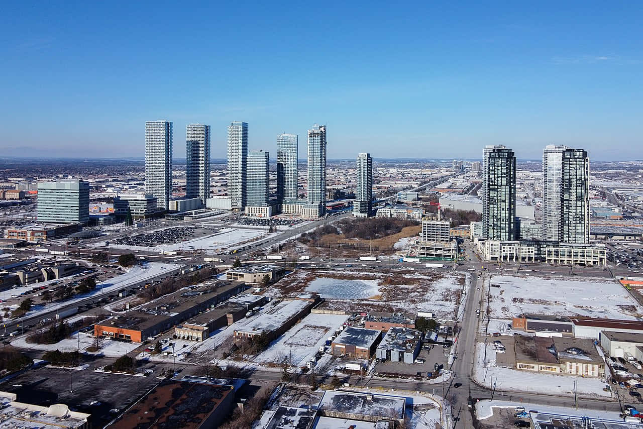 Vaughan Skyline Winter View Wallpaper