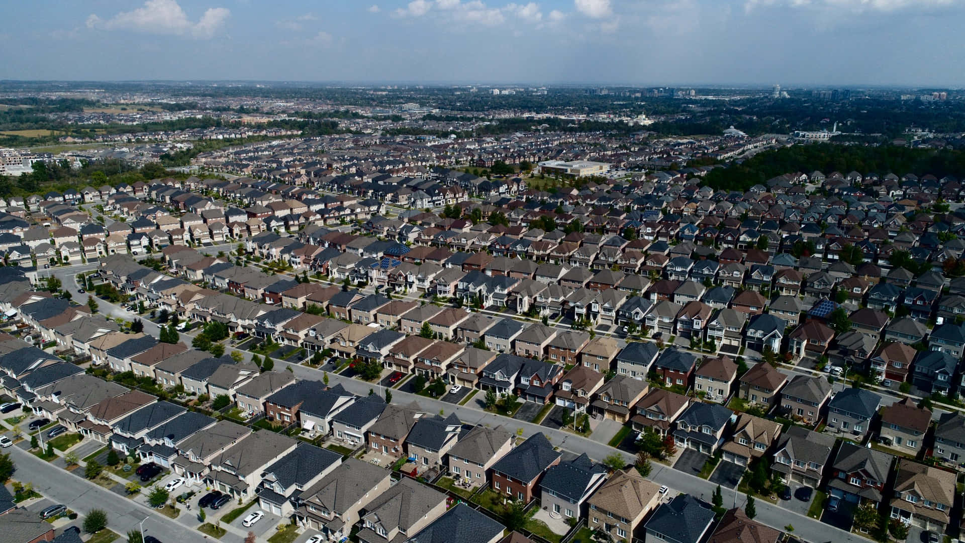 Pemandangan Udara Ekspansi Suburban Vaughan Wallpaper