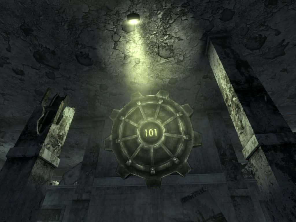 Entradade Vault 101: La Puerta De Acceso Al Mundo Post-apocalíptico. Fondo de pantalla