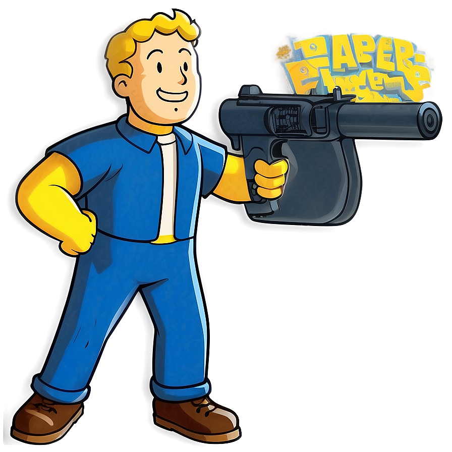 Vault Boy Colorful Illustration Png 06202024 PNG