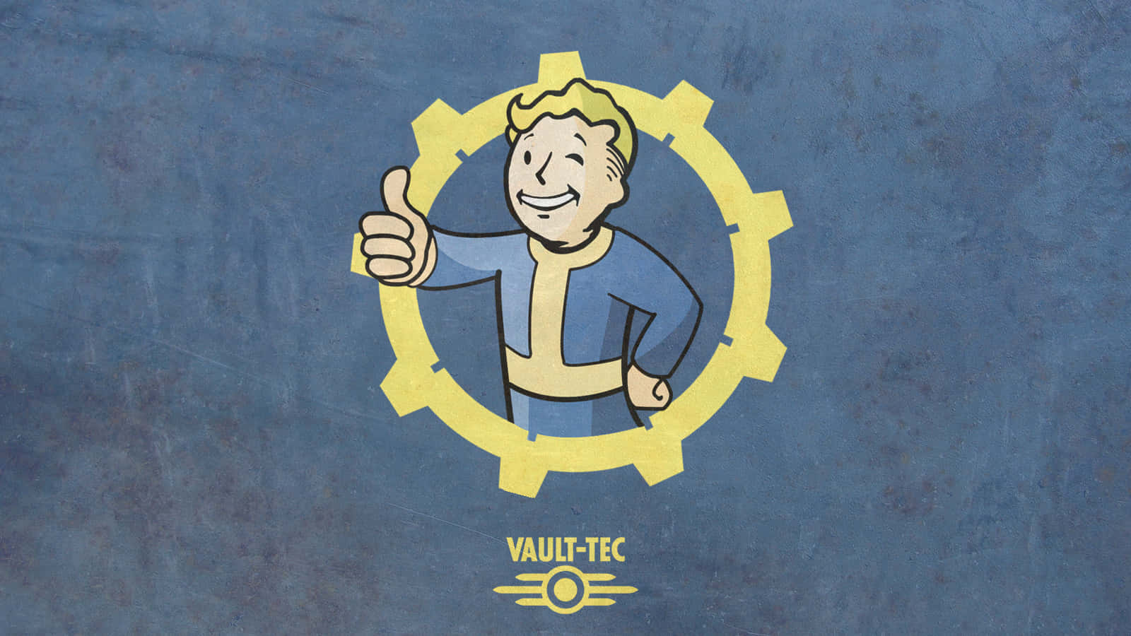 Vaultboy, L'iconica Mascotte Del Videogioco Fallout. Sfondo