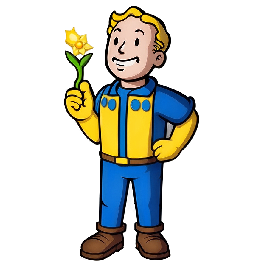 Vault Boy Holding Item Png Plf40 PNG