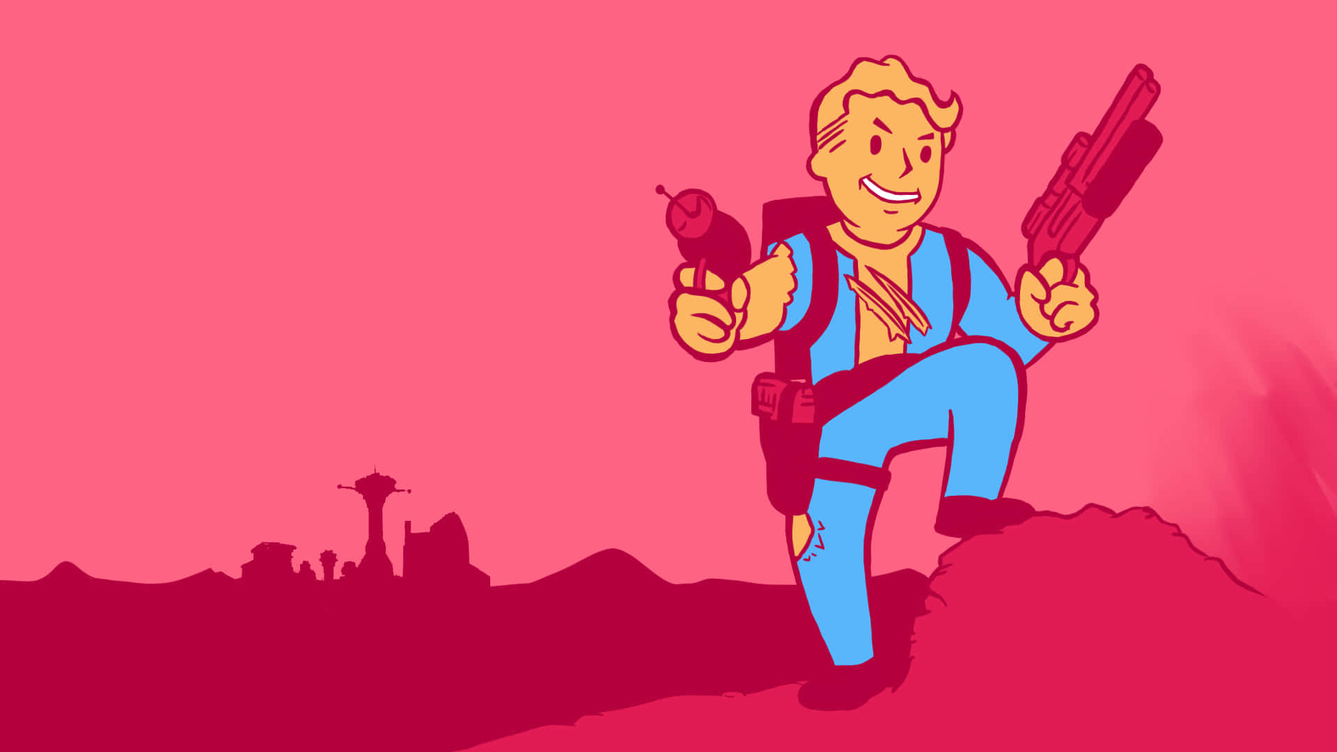 "Feel secure with Vault Boy by your side" Wallpaper