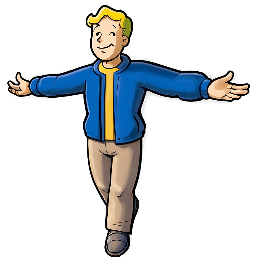 Vault Boy Original Sketch Png 06202024 PNG