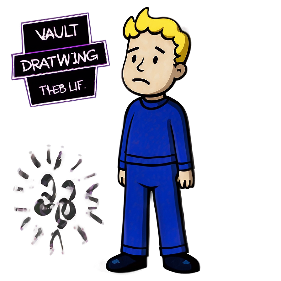 Vault Boy Simple Drawing Png 34 PNG