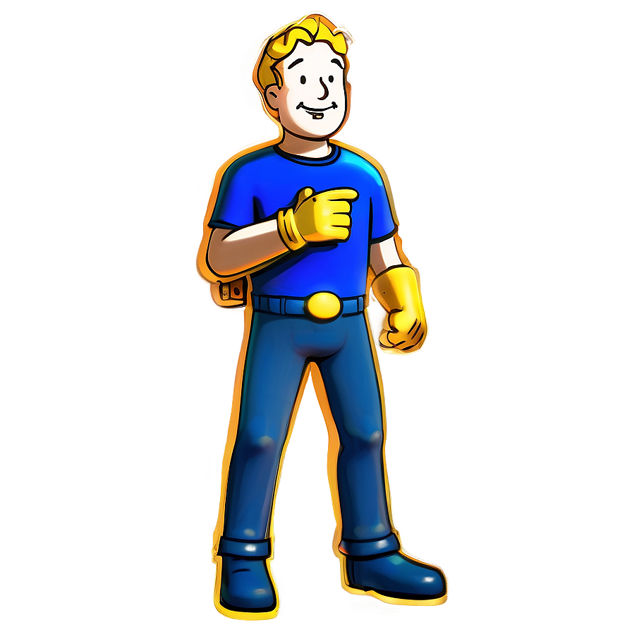 Vault Boy With Dog Png 06202024 PNG