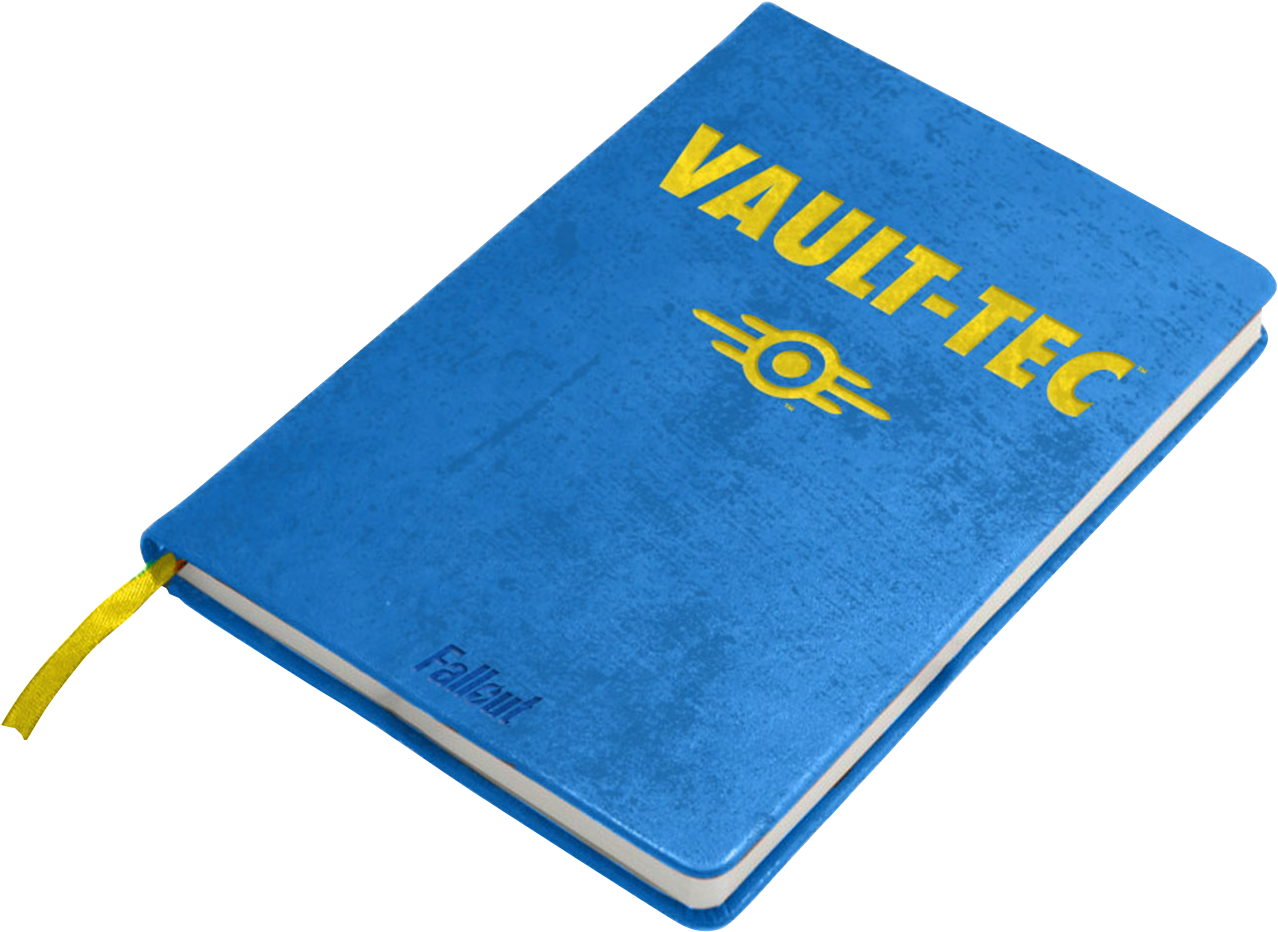 Vault Tec Notebook Blue Yellow PNG