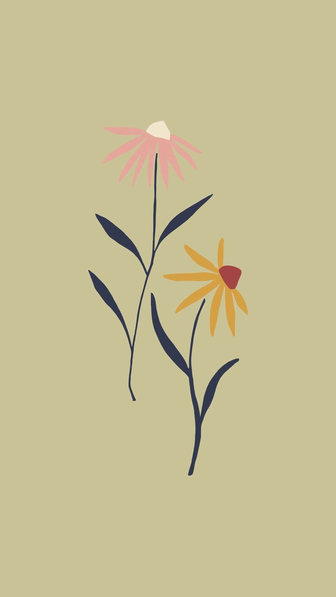 Vector Art Flower Sage Aesthetic Wallpaper
