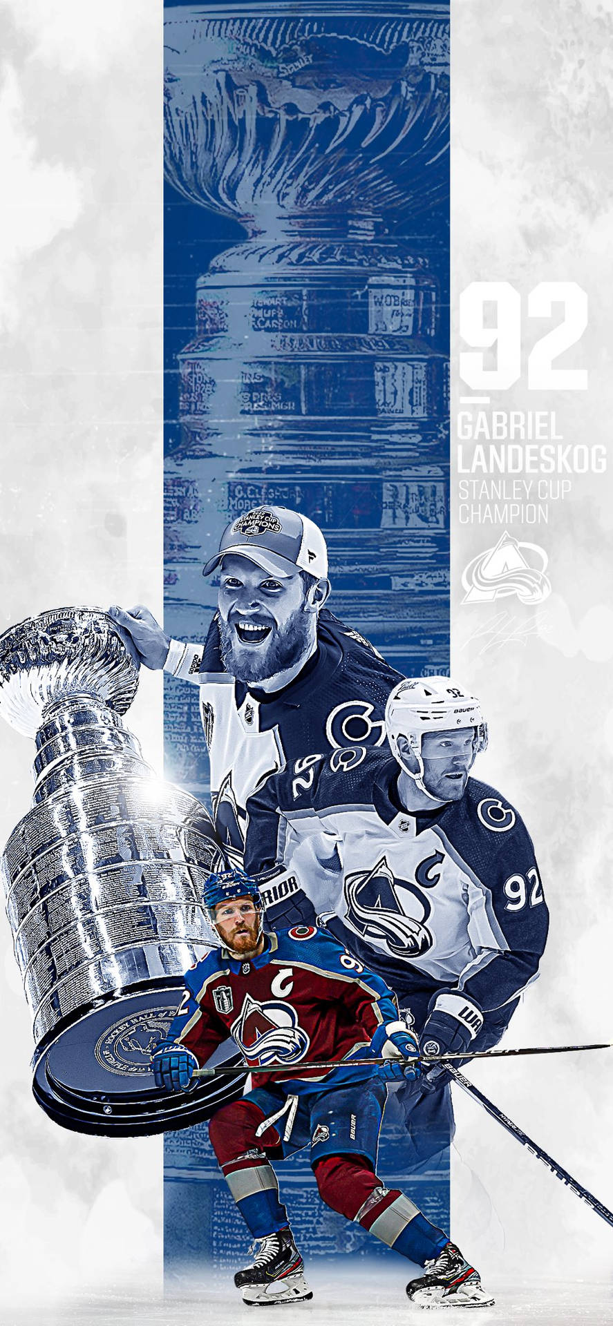 Vectorkunst Gabriel Landeskog Stanley Cup Wallpaper
