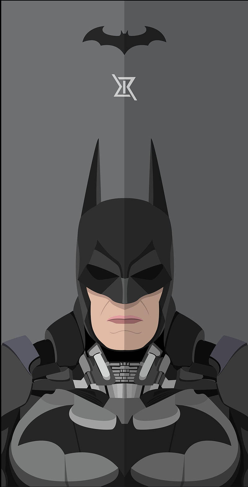 Vector Art Of Batman Arkham knight iPhone Wallpaper