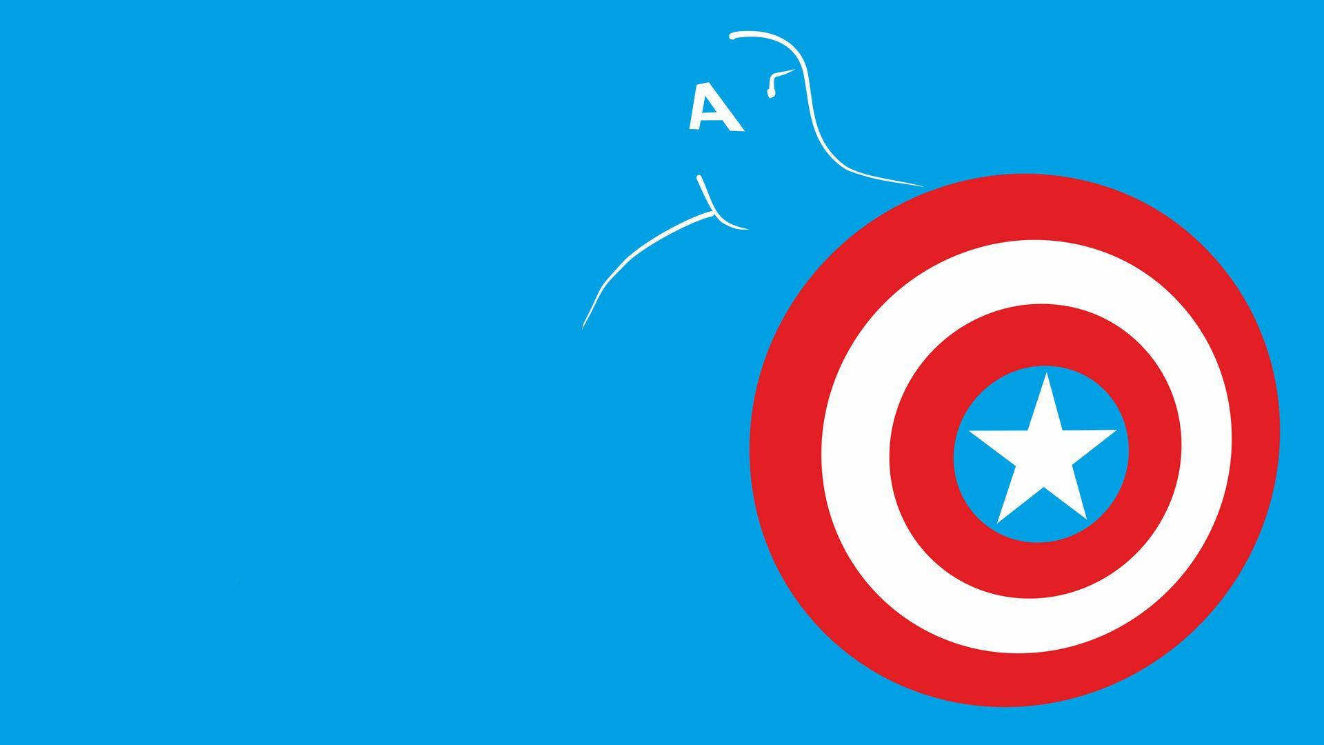 Artevectorial Del Escudo De Capitán América. Fondo de pantalla