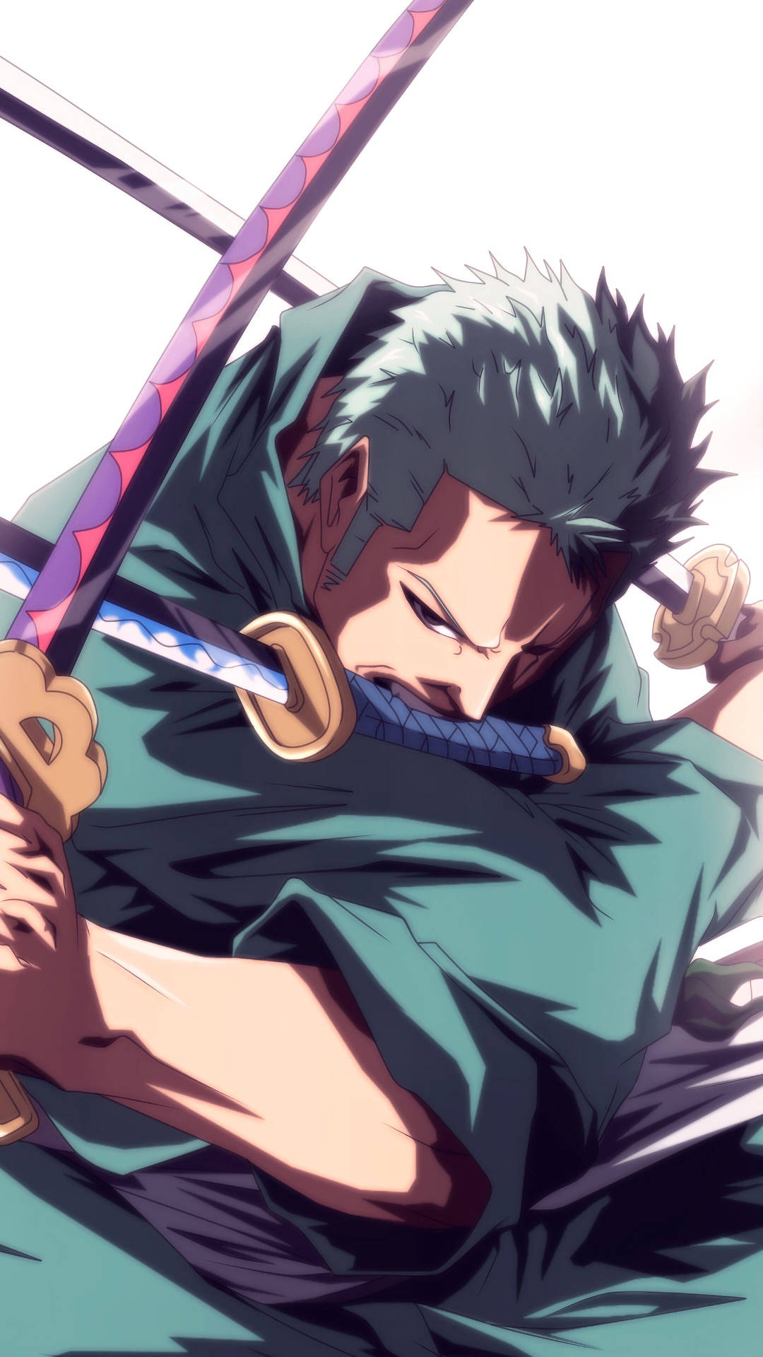 Vector Kunst One Piece Zoro 4k Achtergrond