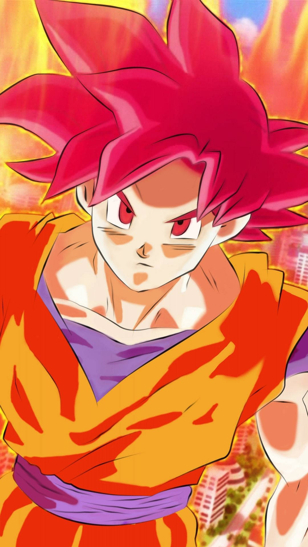 Vektorgrafik Super Saiyan Son Goku iPhone Wallpaper