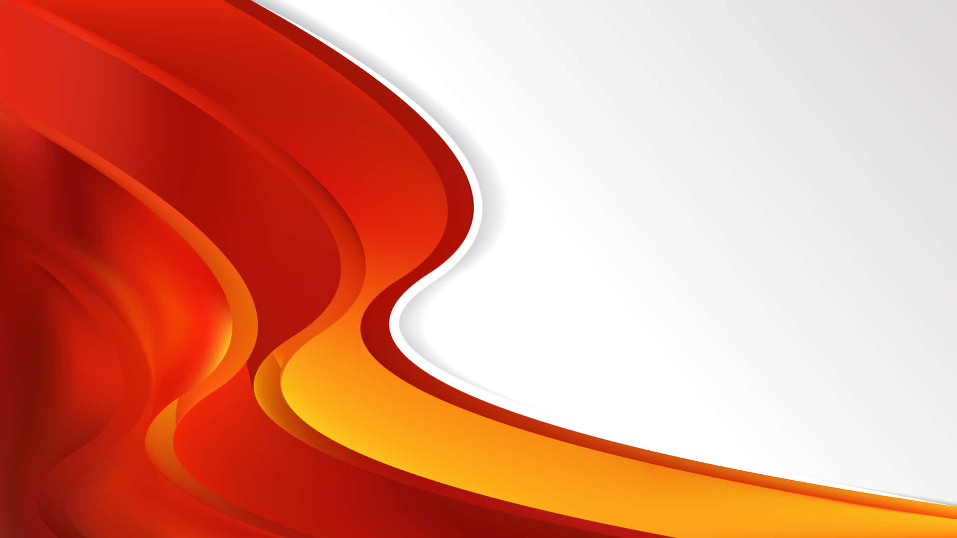 Red And Yellow Waves Abstract Vector Background
