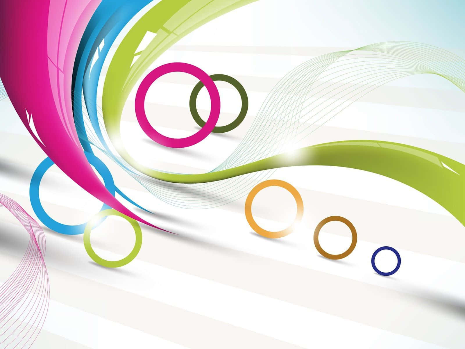 Colorful Circles And Swirls Vector Background