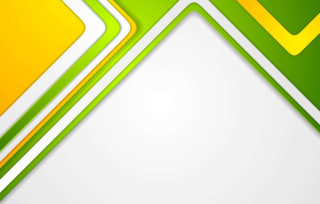Yellow And Green Lines Abstract Vector Background