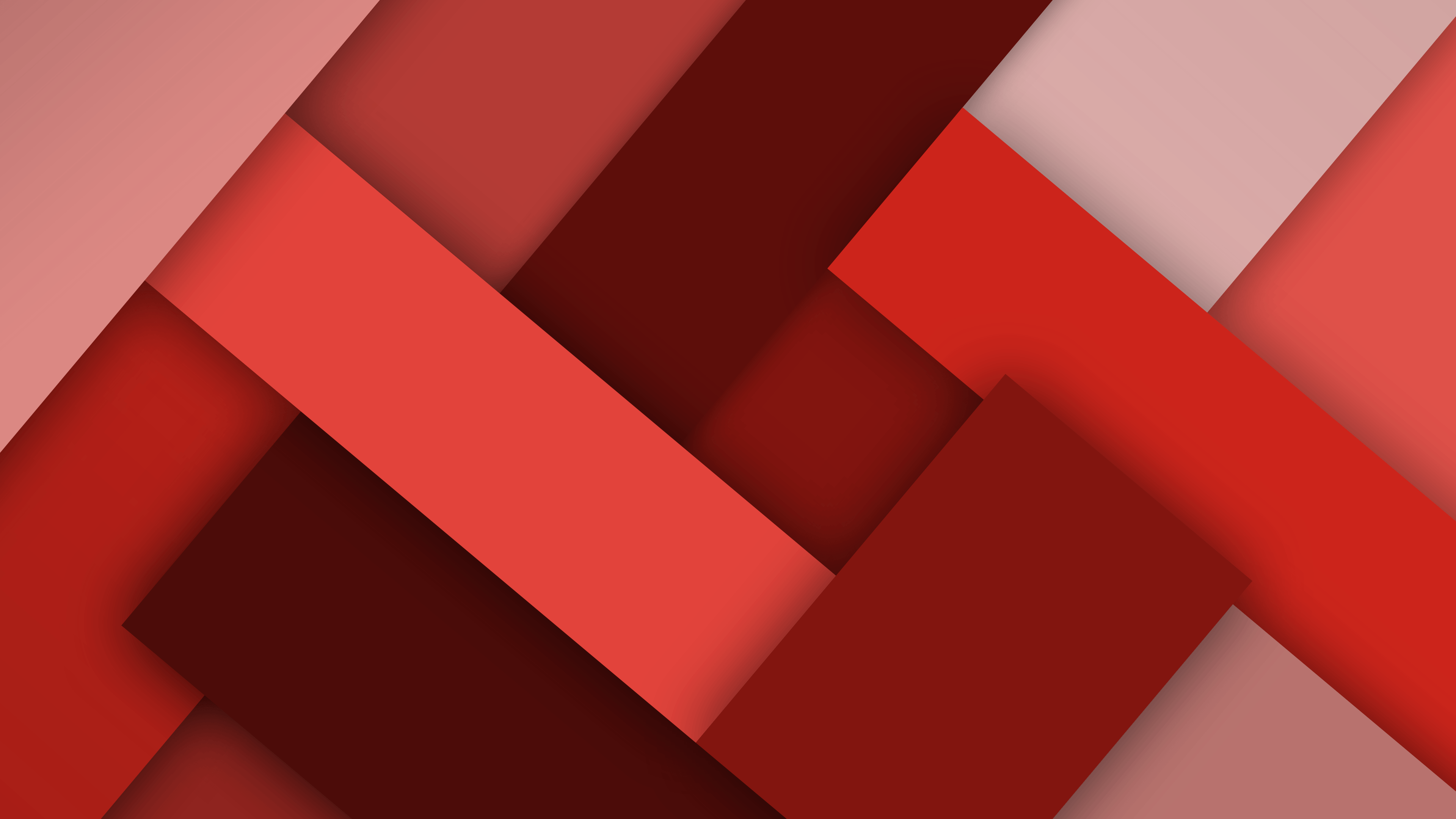 Crisscrossed Red And White Vector Background — Vibrant red geometric shapes overlap in a dynamic abstract composition with soft shadows and layered depth.