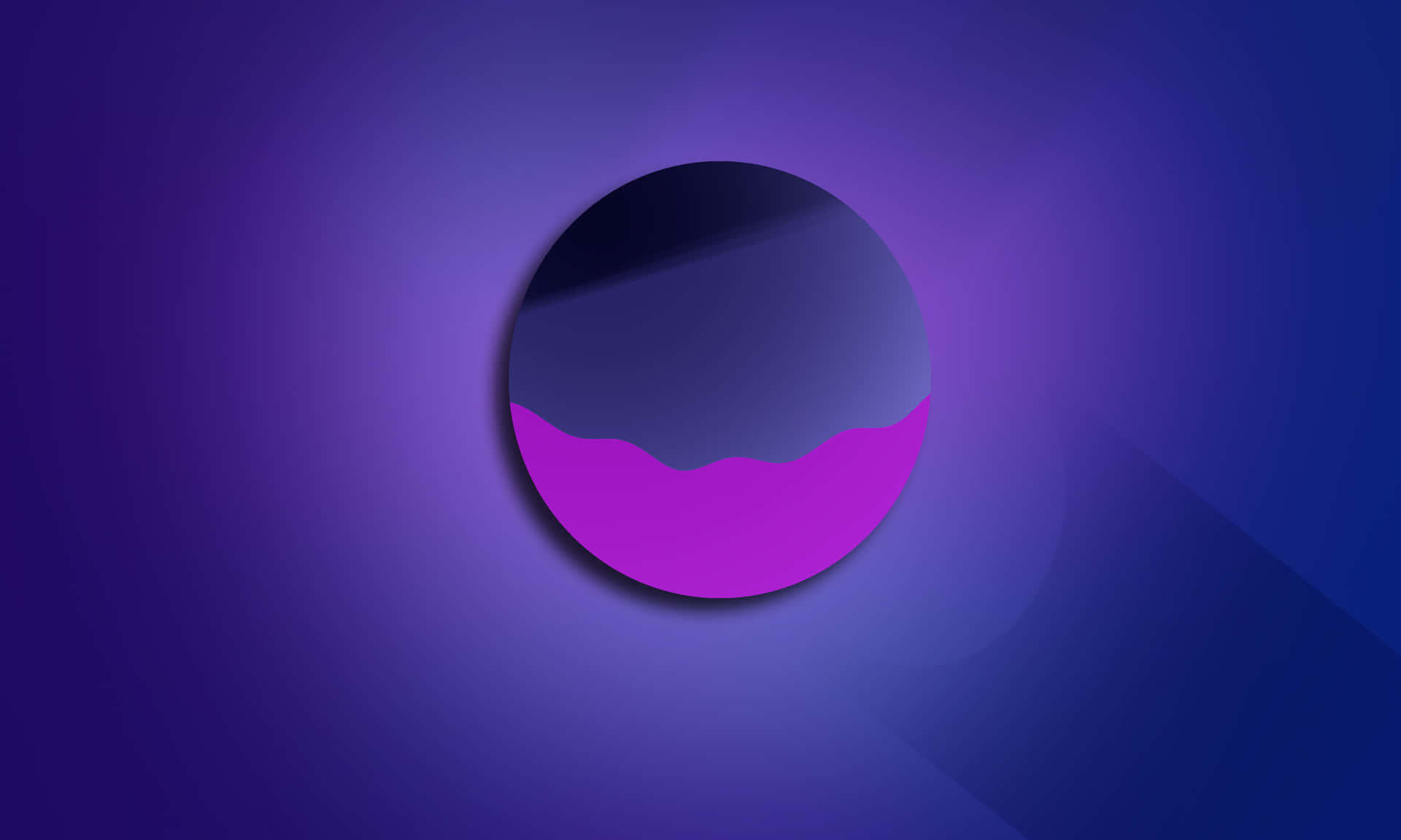 Purple Circle And Waves Vector Background