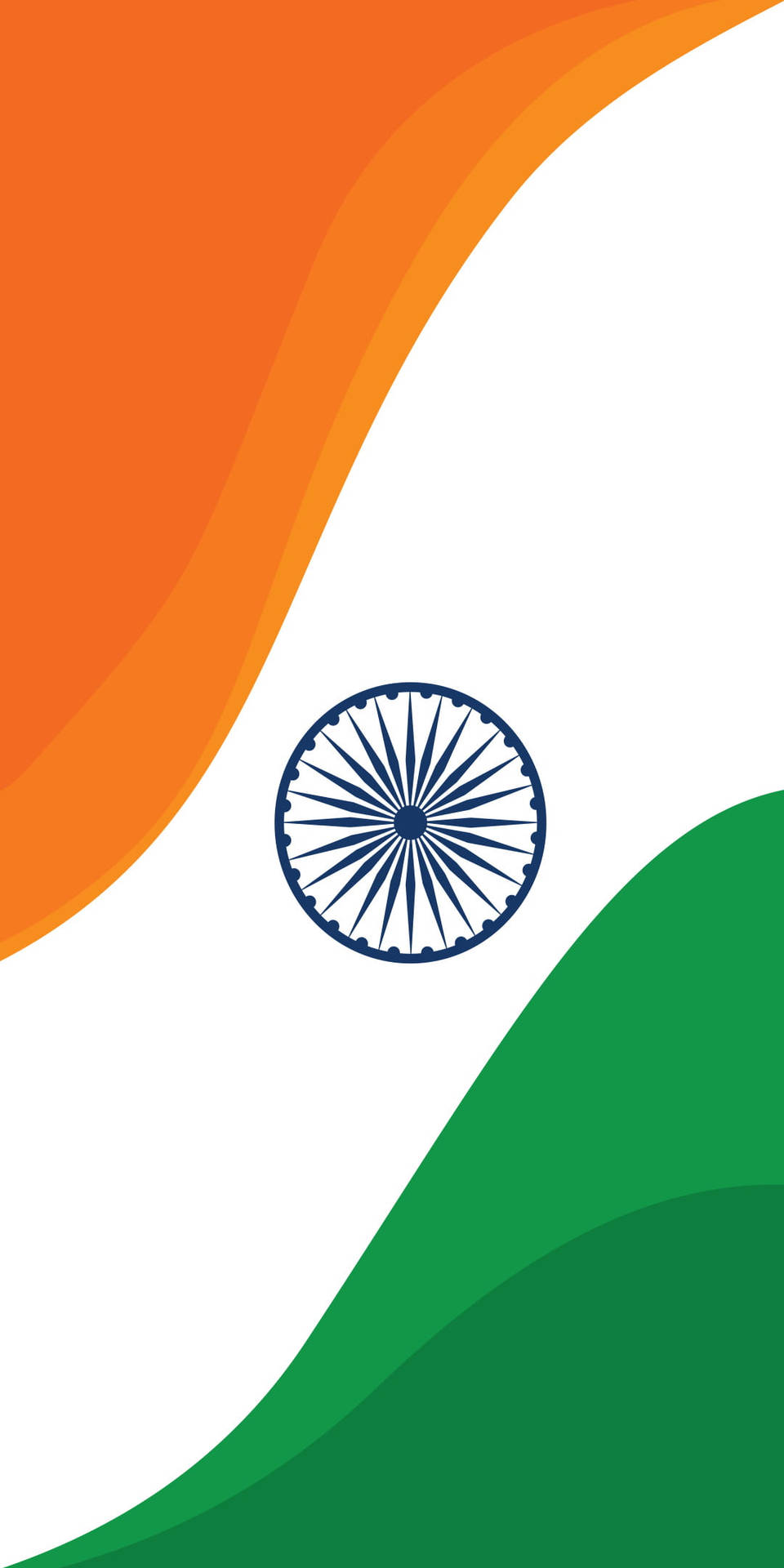 Vector Curves Indian Flag Mobile Wallpaper