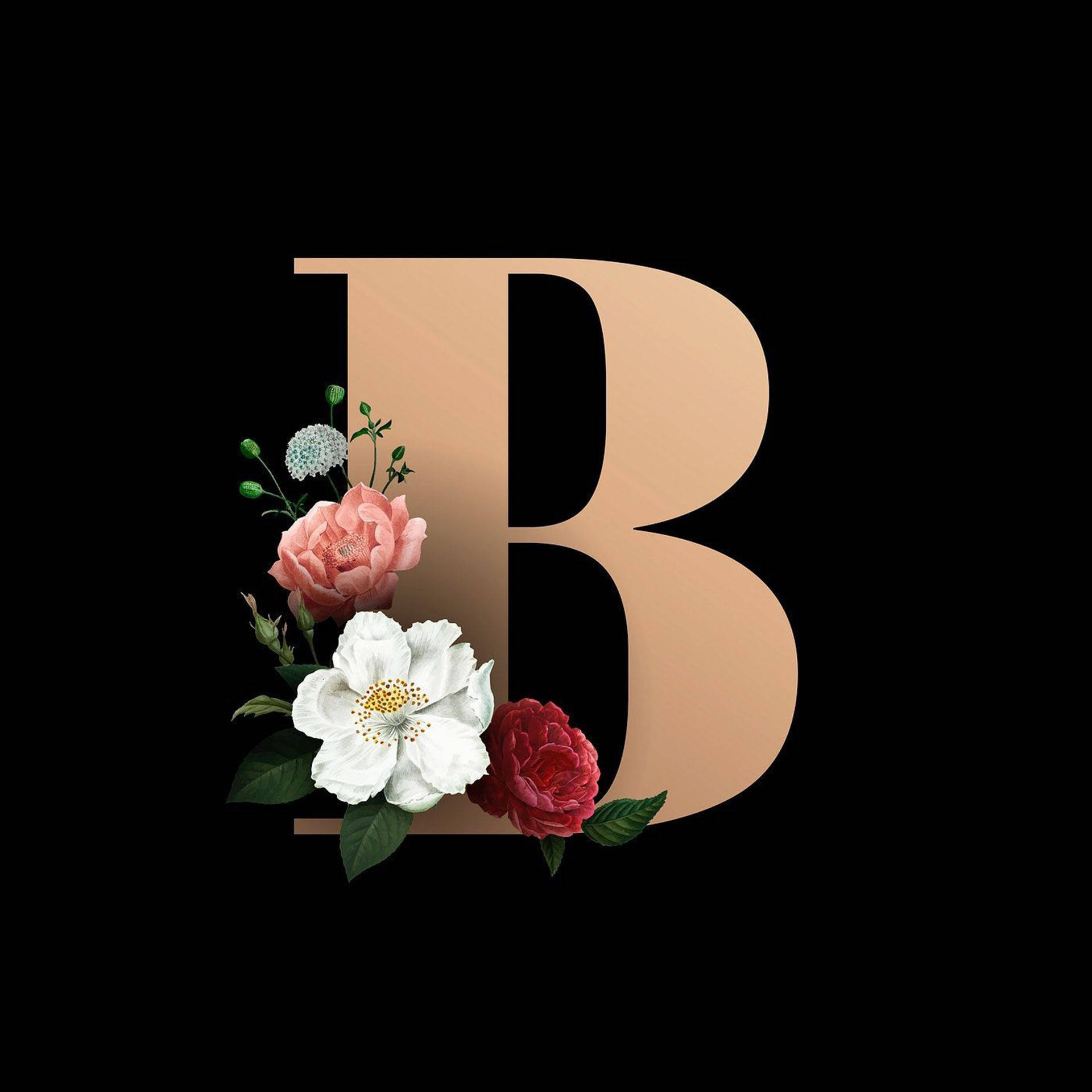 Vector Floral Letter B