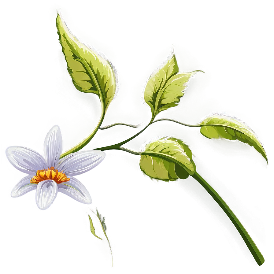 Vector Flower Stem Png 06132024 PNG