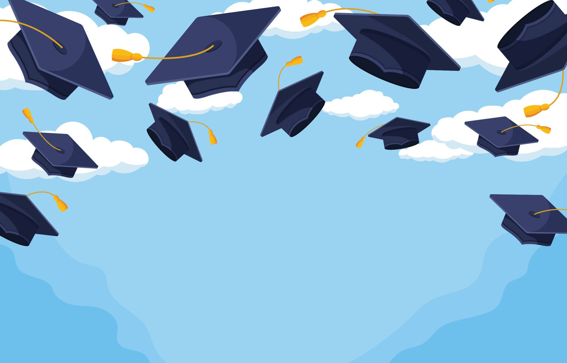 Vector Graduation Caps Wallpaper