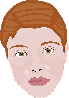 Vector Illustrationof Woman Face PNG