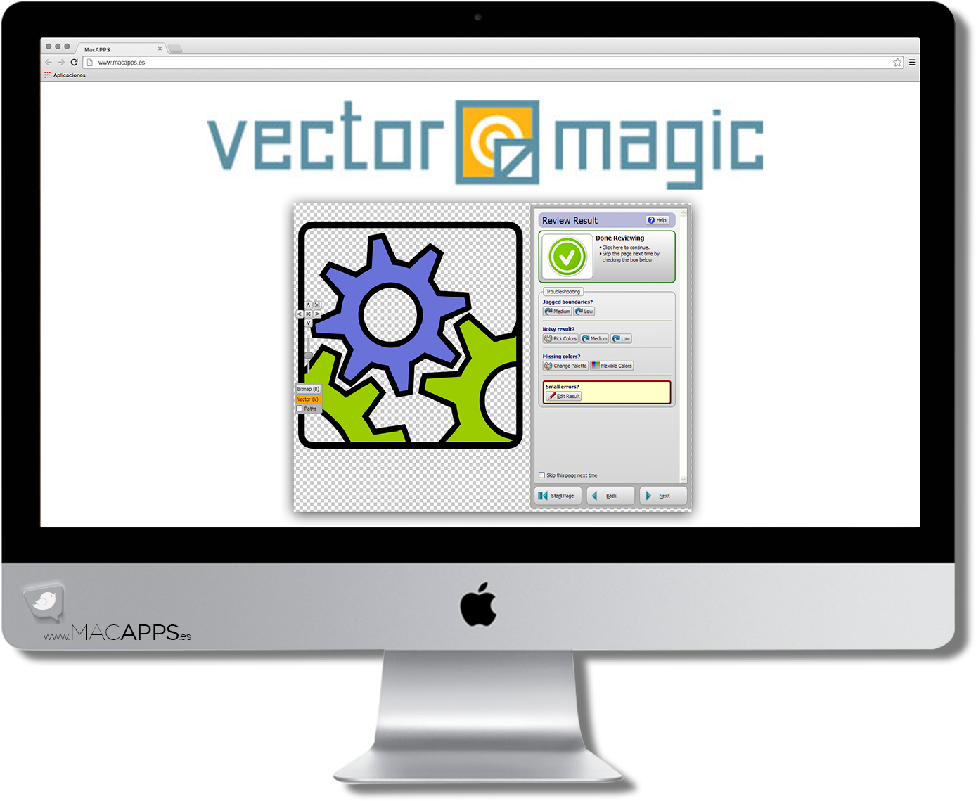 Vector Magic Desktop Application Screenshot PNG