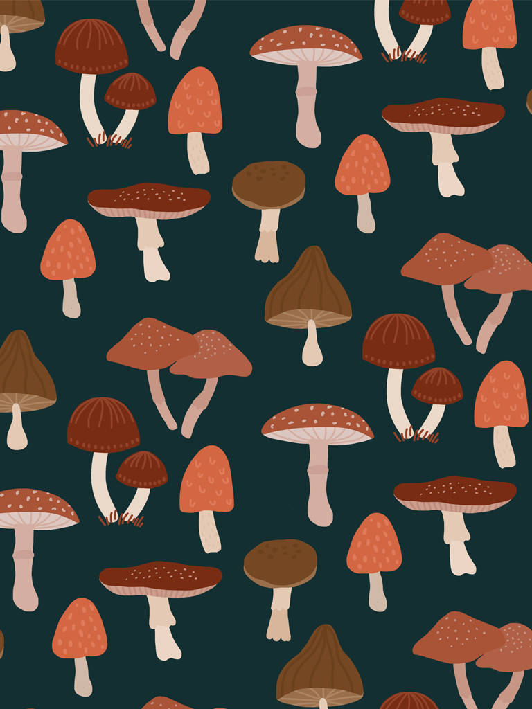 Vector Mushroom Aesthetic Wallpaper