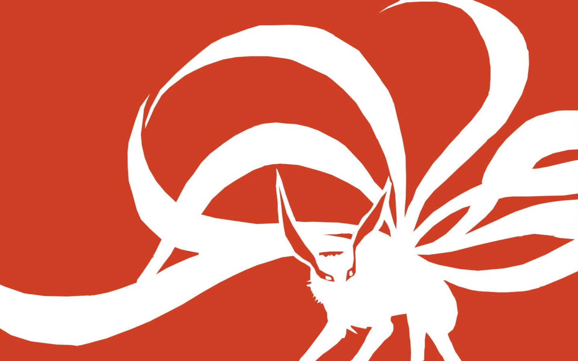 Vector Red Nine Tailed Fox Wallpaper