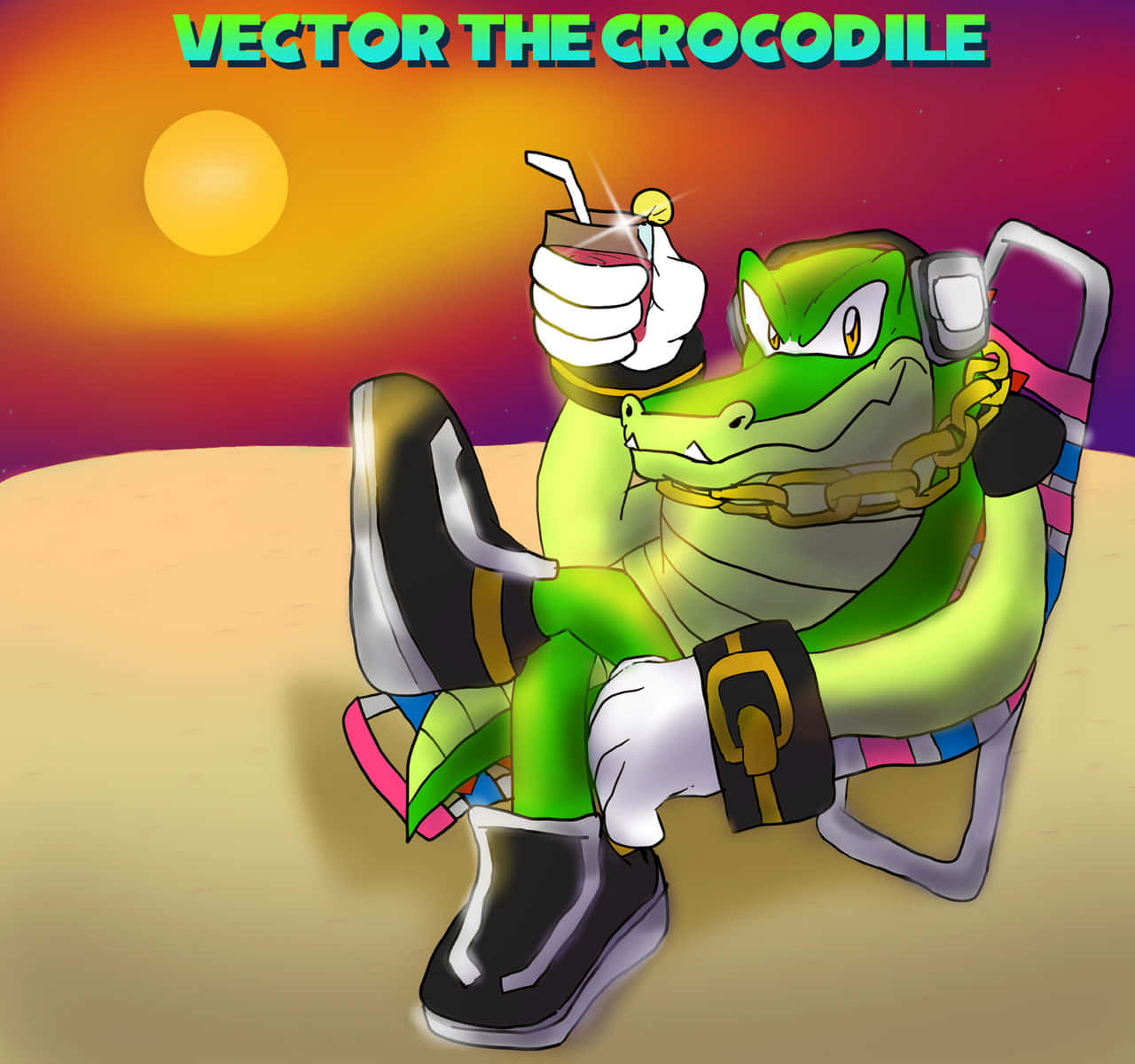 sonic boom vector the crocodile