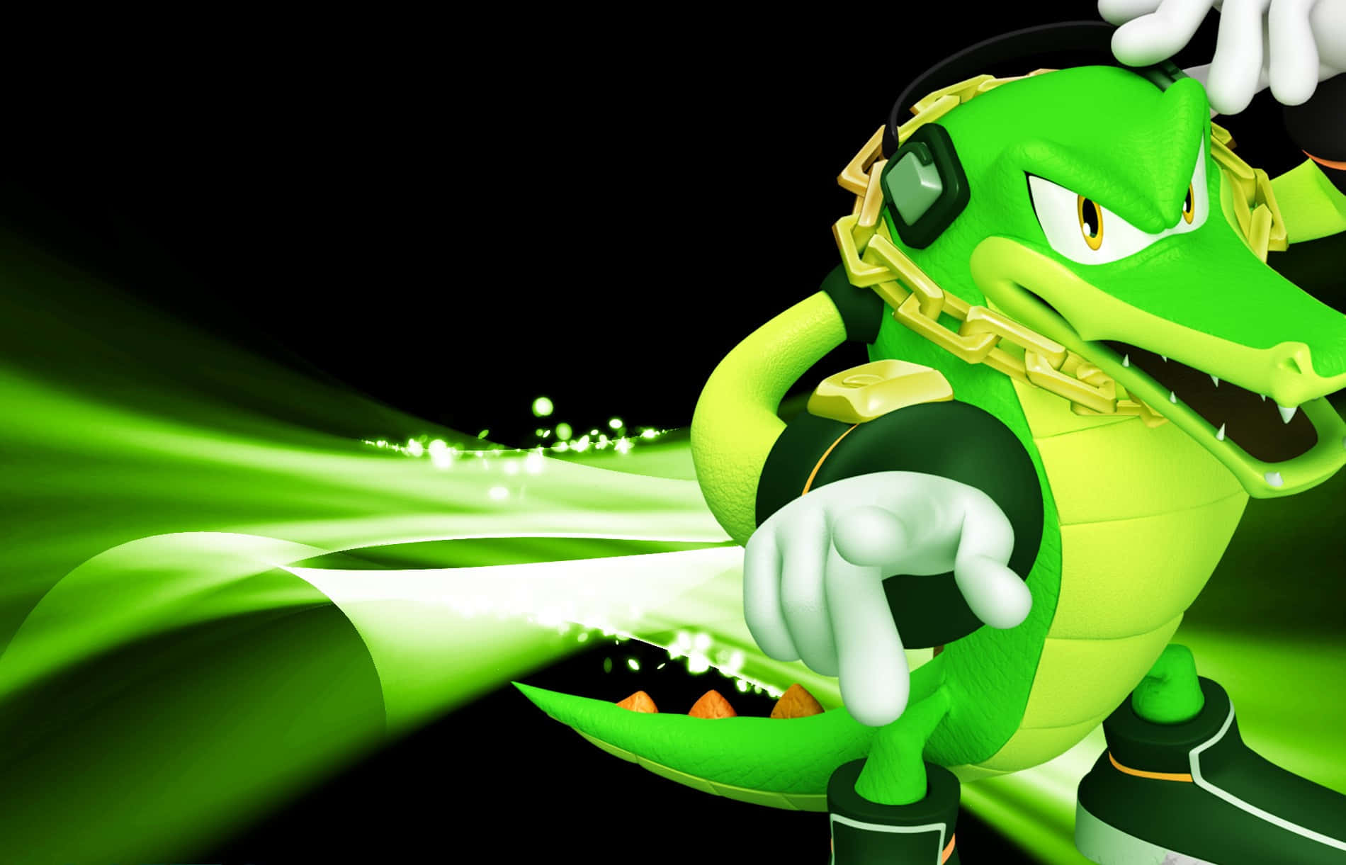 Caption: Vector The Crocodile - Cool and Confident Wallpaper