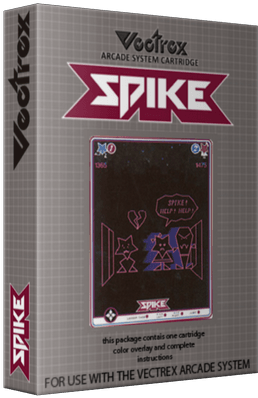 Vectrex Spike Game Cartridge3 D Box Art PNG
