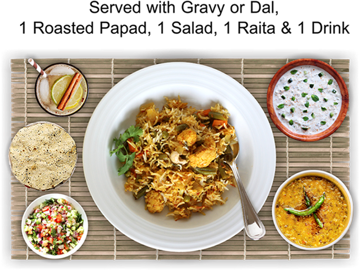 Download Veg Biryani Platterwith Sides | Wallpapers.com