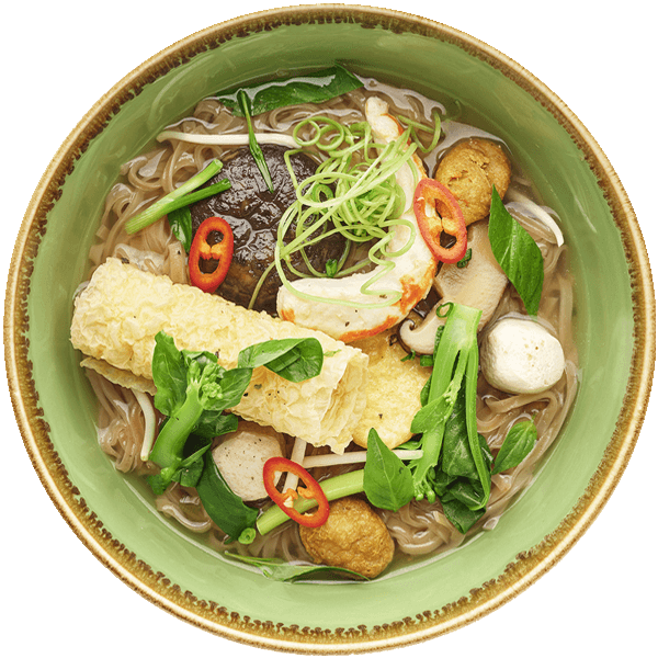 Vegan Asian Noodle Soup PNG