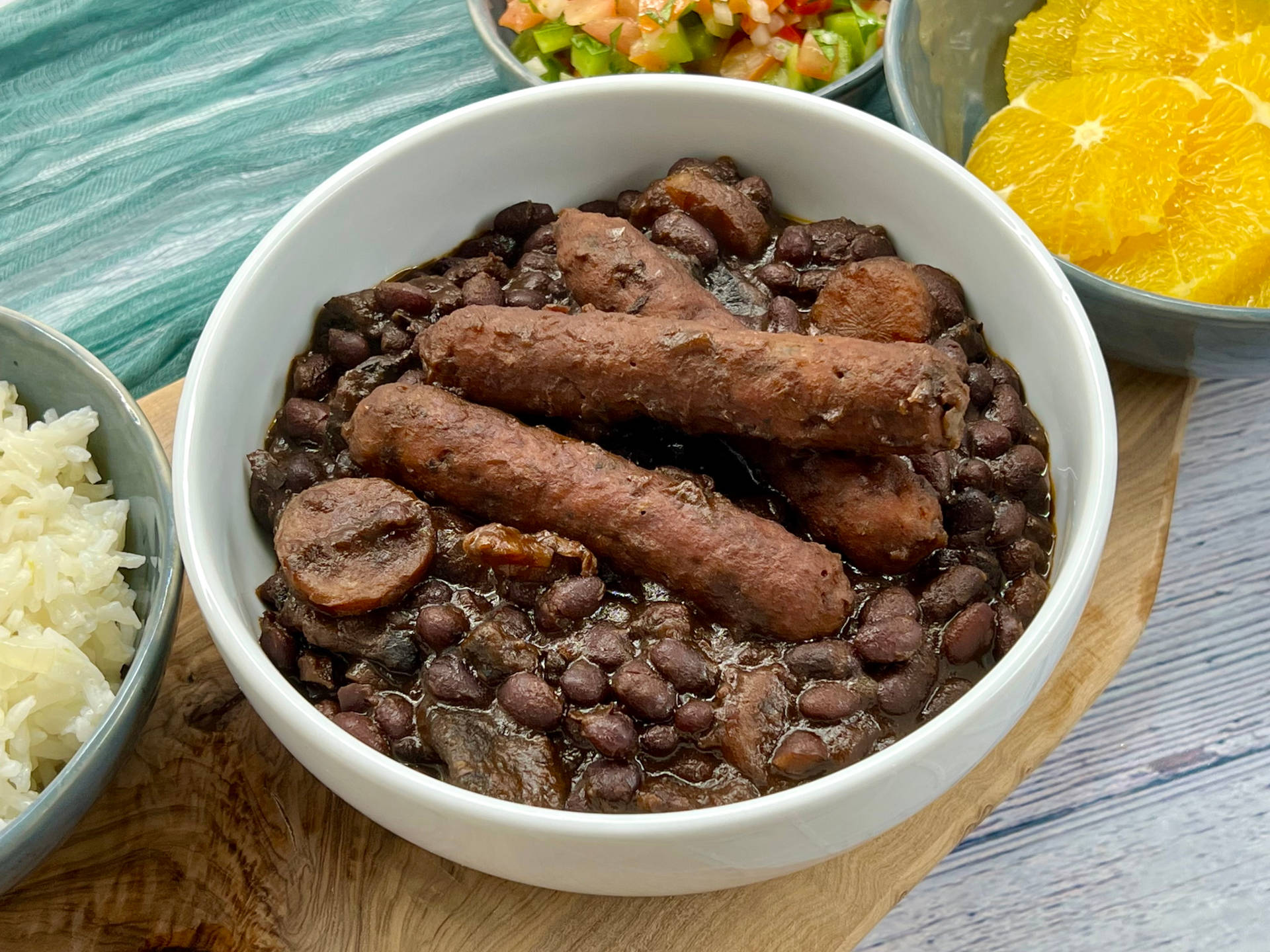 Vibrant and Hearty Vegan Feijoada - Brazilian Black Bean Stew Wallpaper