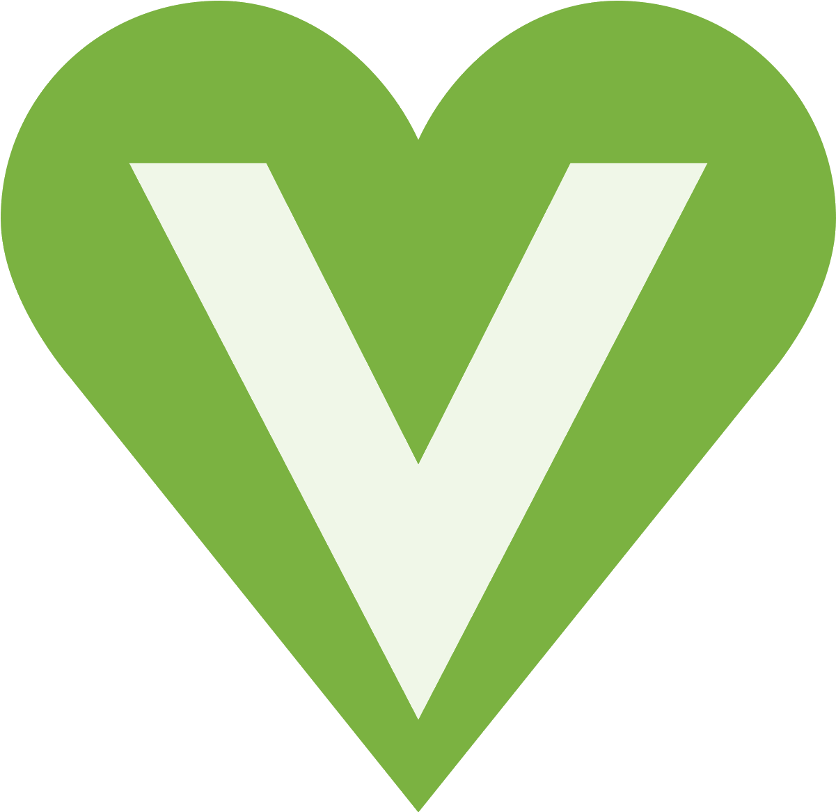 Vegan Heart Logo PNG