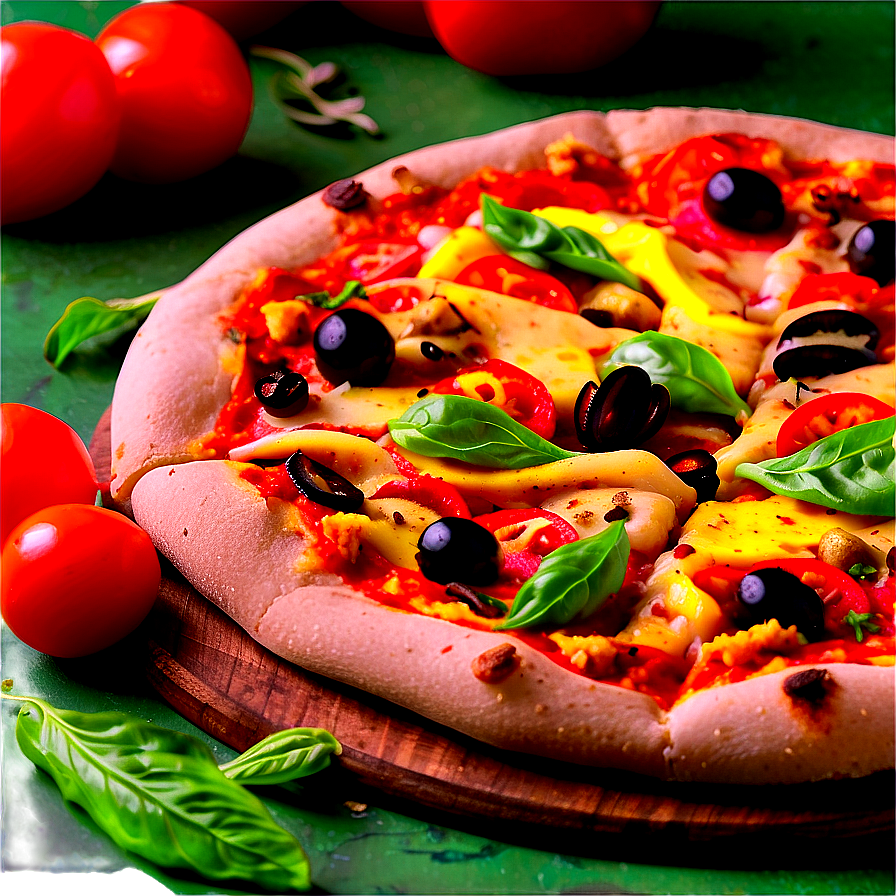 Vegan Pizza Feast Png Alh50 PNG