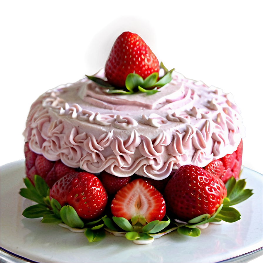 Vegan Strawberry Cake Png Cju PNG