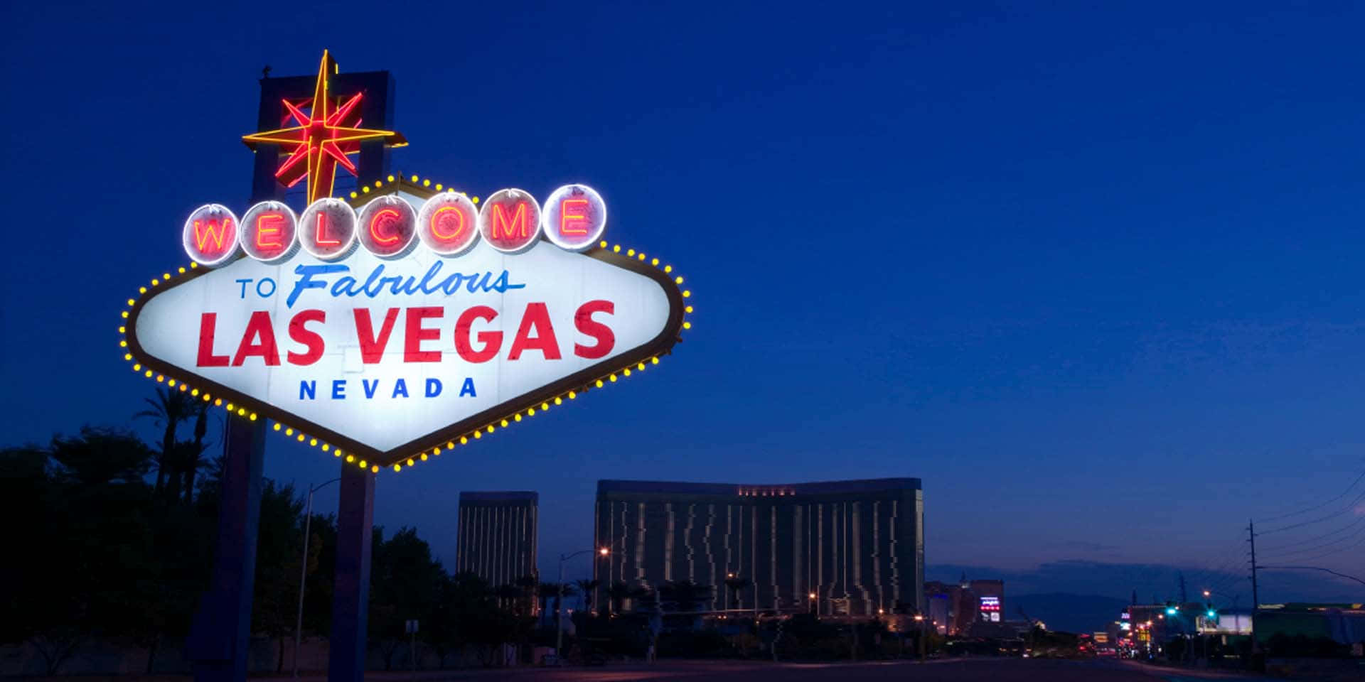 Hintergrundbildvon Las Vegas Bei Nacht In Landschaftsansicht