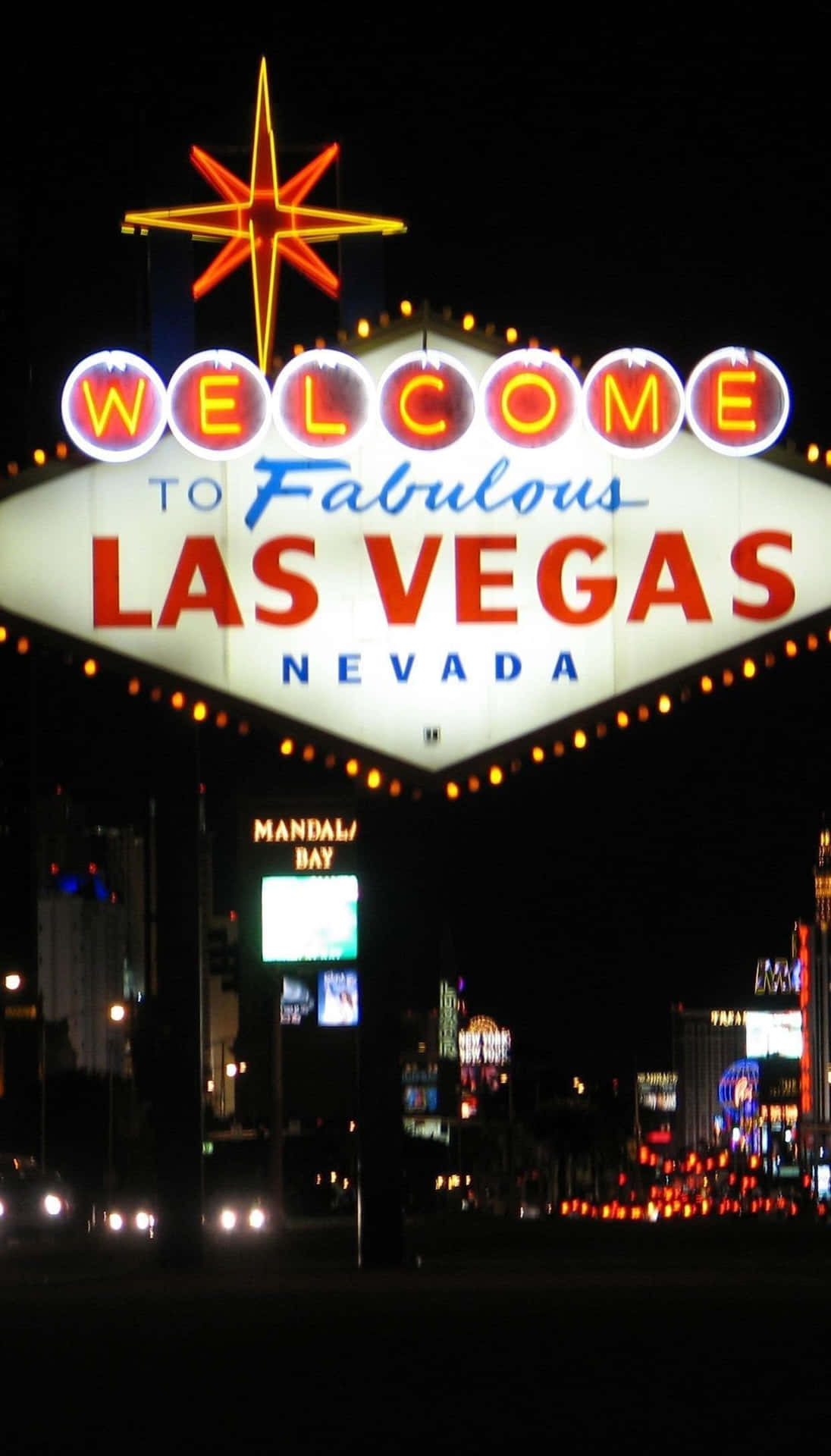 Hintergrundmit Las Vegas Schild