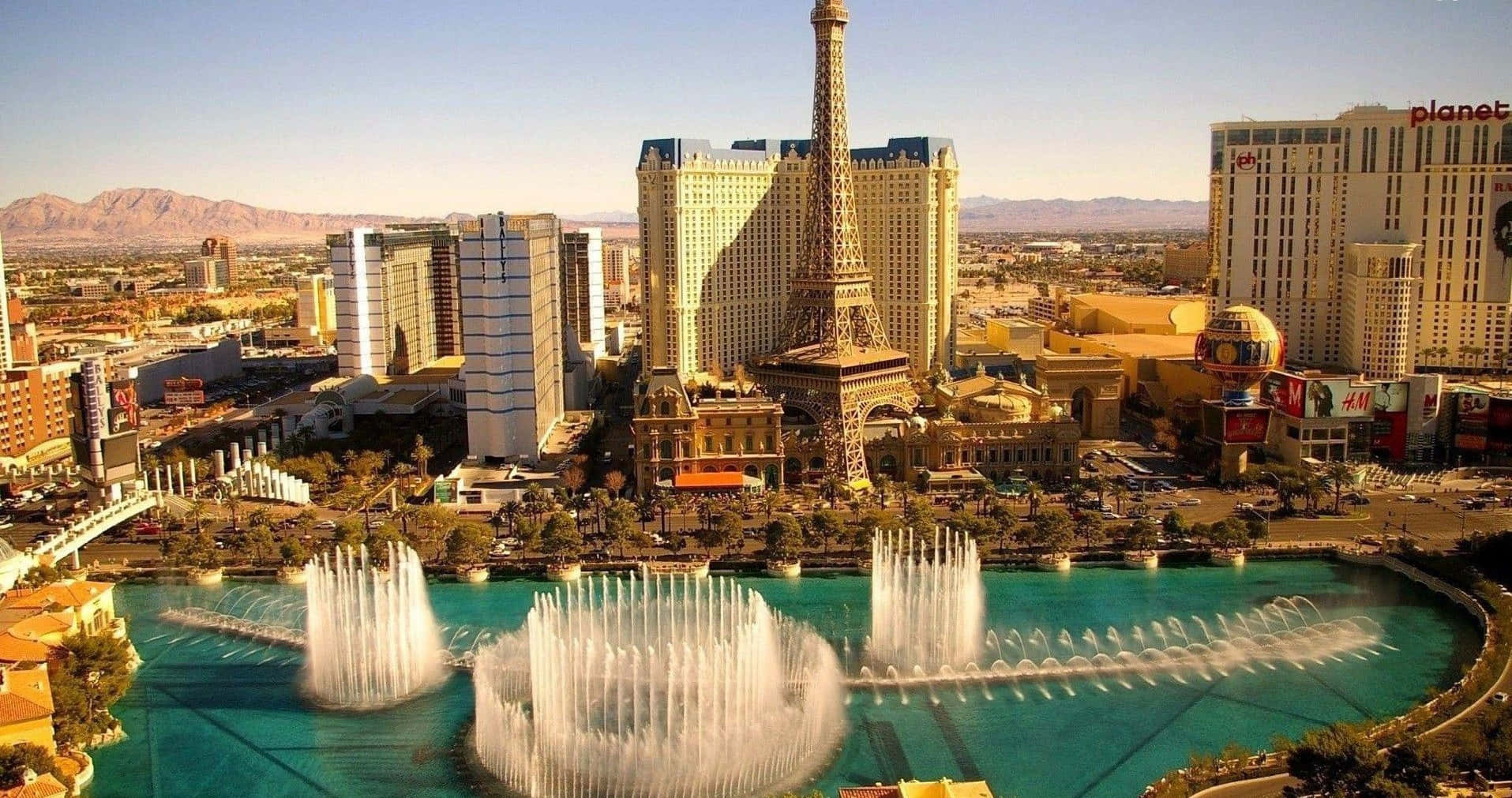 Aesthetic Landscape View Las Vegas Background