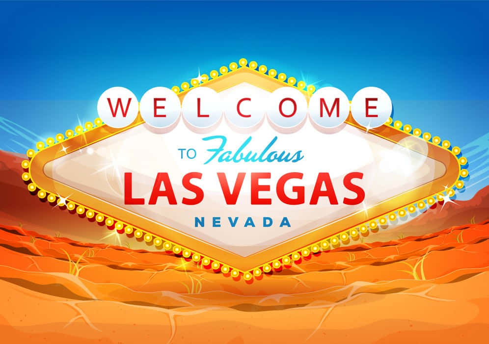 Las Vegas Background Desert Theme Signage