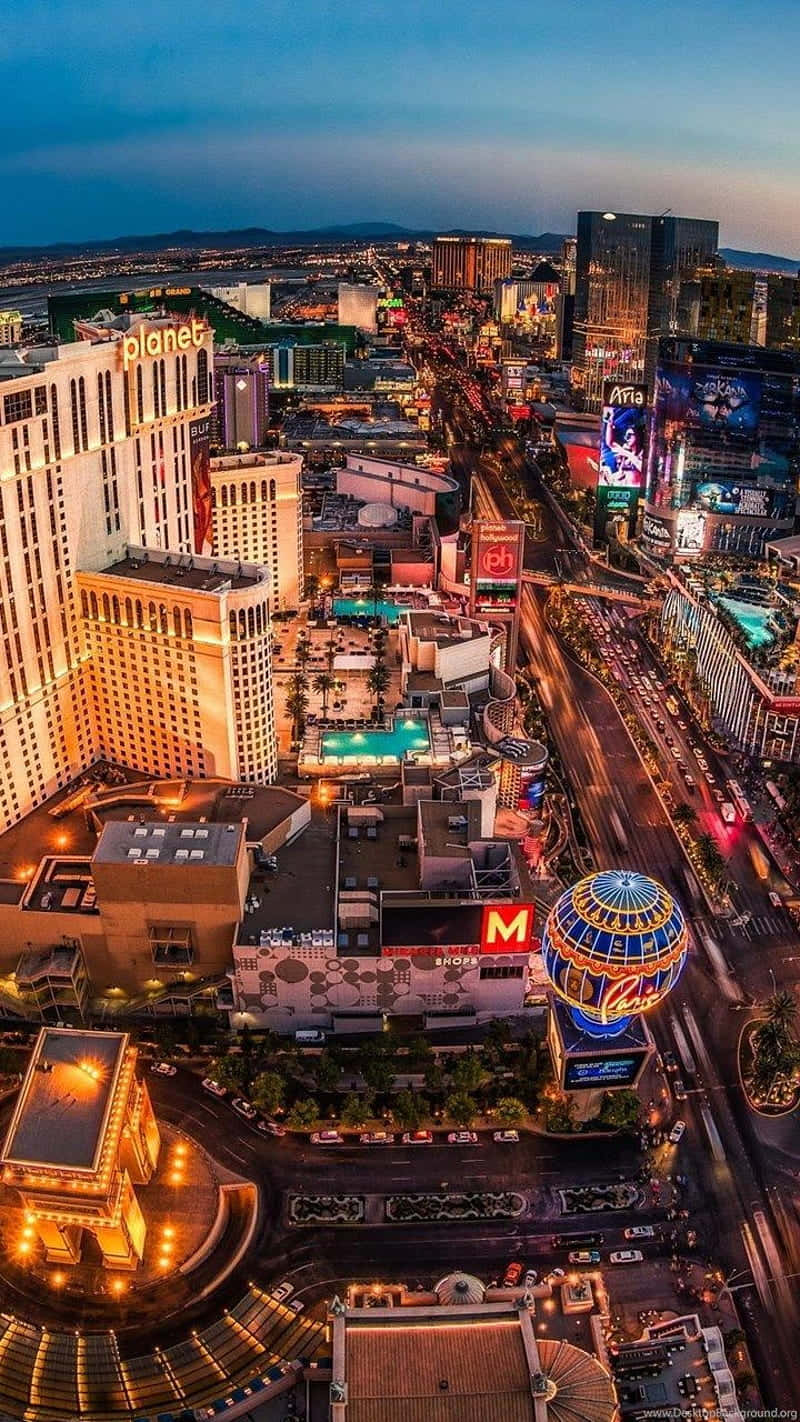 Top View af Planet Hollywood Las Vegas Baggrund