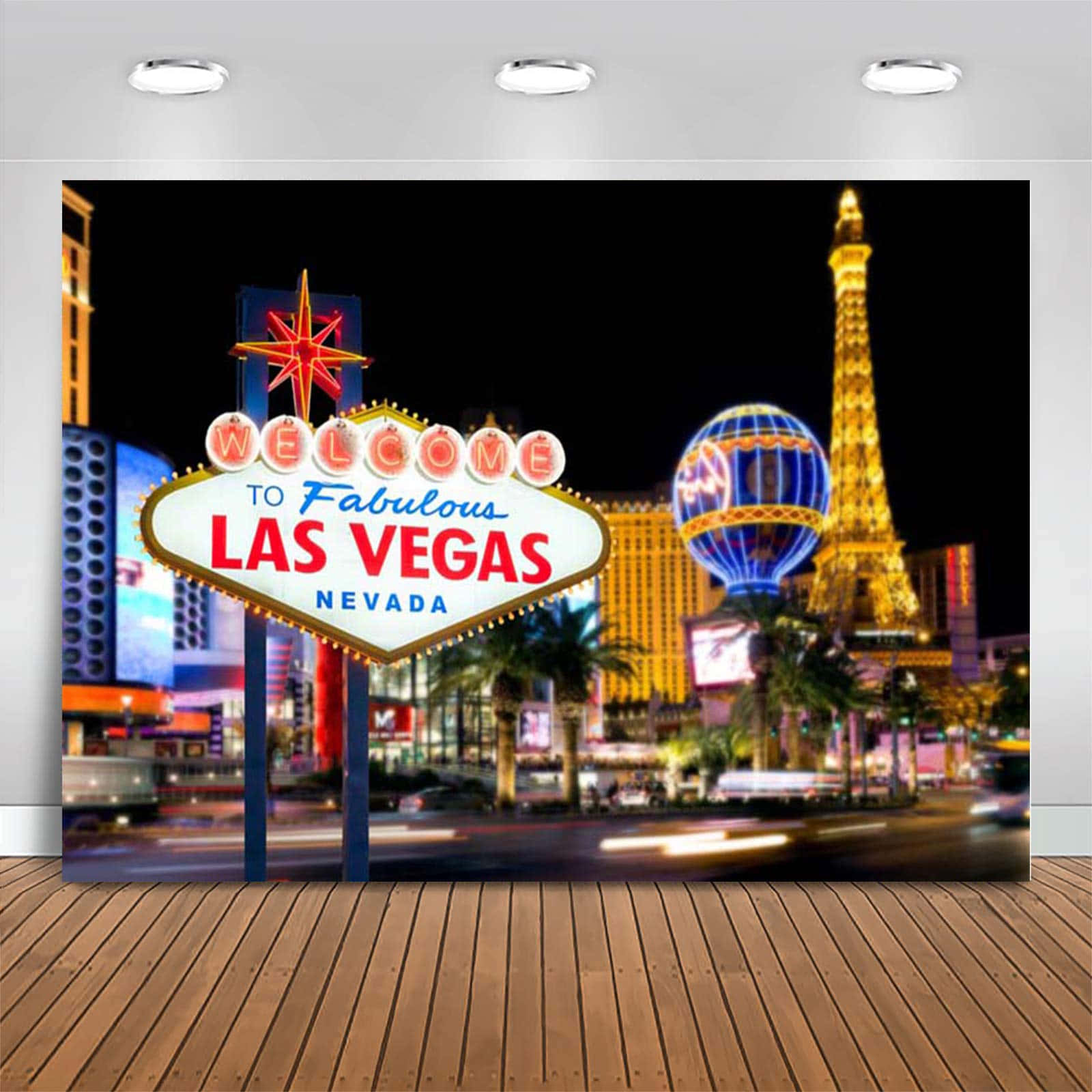 Väggdukmed Las Vegas-bakgrundsbild.