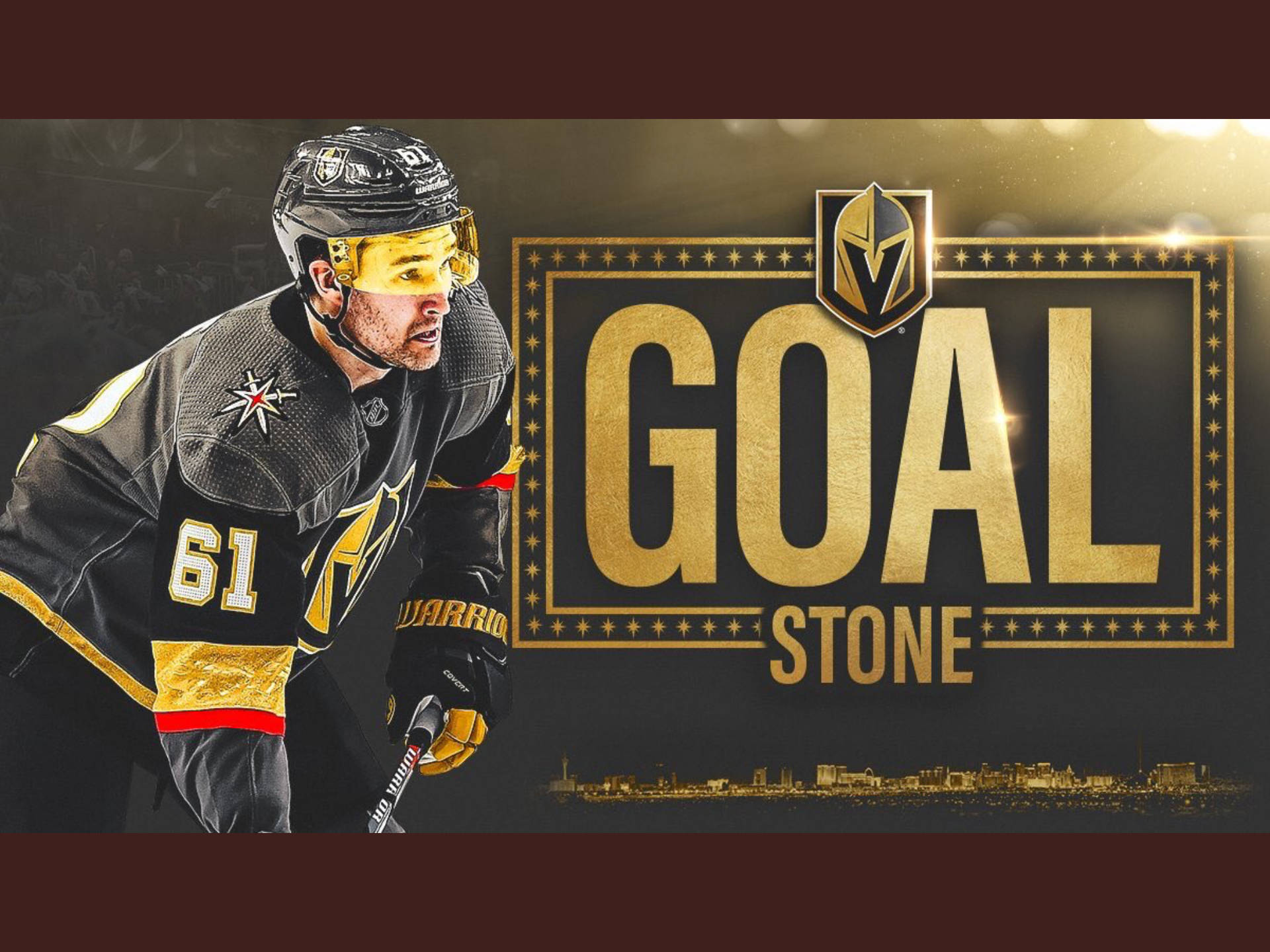 Vegas Golden Knights Athlete Mark Stone Goal Illustration Wallpaper