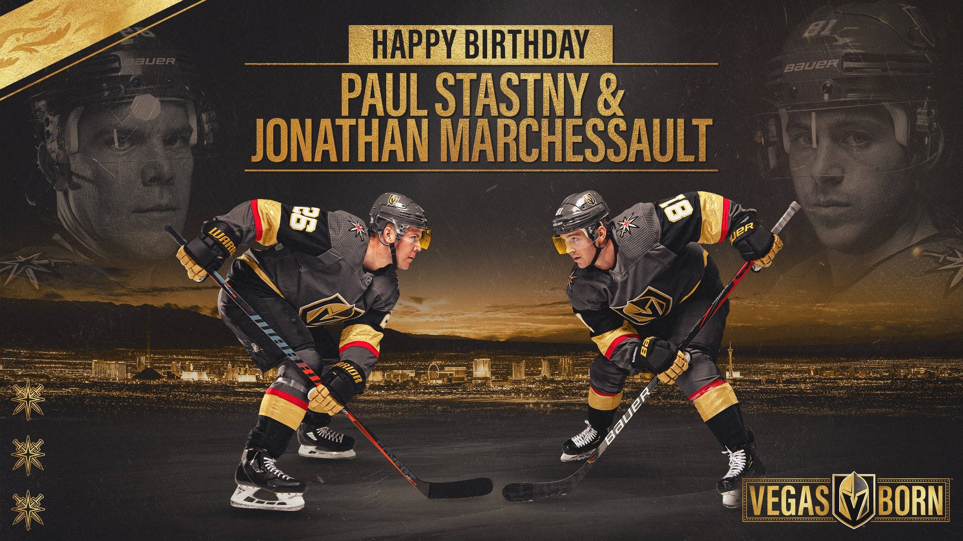 Vegas Golden Knights Stastny And Marchessault Wallpaper