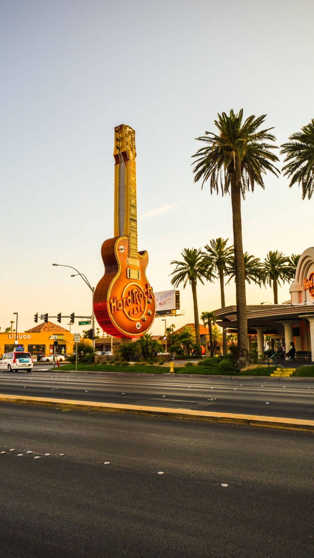 Hard Rock Cafe Guitar In Vegas Iphone Wallpaper