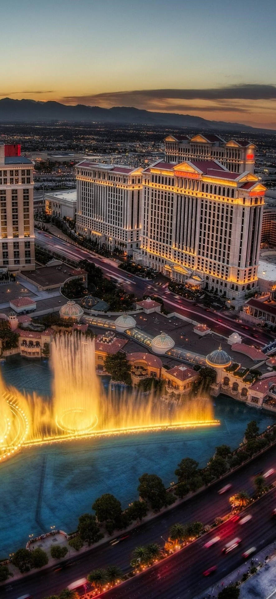 Caesars Palace Tower In Vegas iPhone Tapet Wallpaper